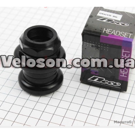 Рулевые чашки 1-1/8" (34/28.6x34/30) резьбовой вилки, черные H841SW Neco