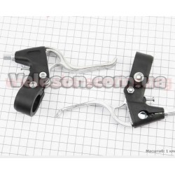 Тормозные ручки V-brake, пластмассово-алюминиевые, черно-серые Китай