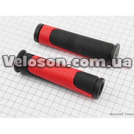 Ручки руля 125мм, черно-красные SBG-6708L SPELLI