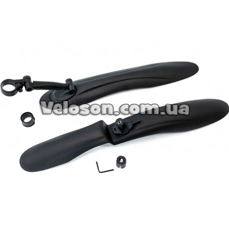 Крыло 24-29" пластик. черн. (крепл. на вилку и подседел.) BRAVVOS FL-628 быстросъемные