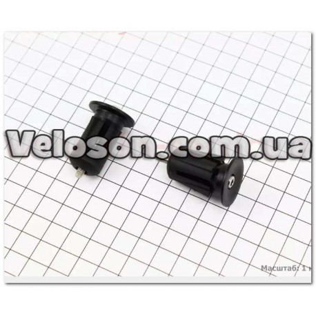 Заглушки руля, алюминиевые, черные к-кт Китай