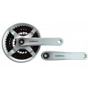 Шатуни SQ Shimano FC-TY501 42/34/24T 9-ск. під квадрат срібло