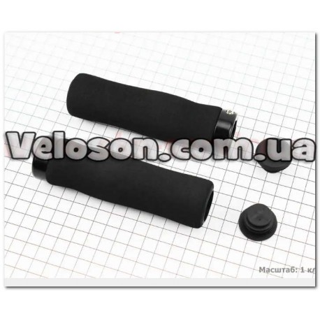 Ручки руля 130мм с зажимом Lock-On, неопреновые, черные Foam F-157 FB ONE
