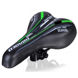 Седло MTB «Родео» Черное с зеленым