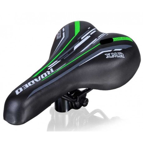 Седло MTB «Родео» Черное с зеленым