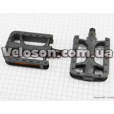 Педали MTB 9/16" (104x72.5x23mm) пластиковые, черные HJL-822