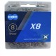 Цепь КМС X8 Silver/Gray 1/2 X 3/32 114 звеньев с замком