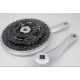 Шатуны SQ Shimano  FC-TY501 42/34/24T 9-ск. под квадрат серебр