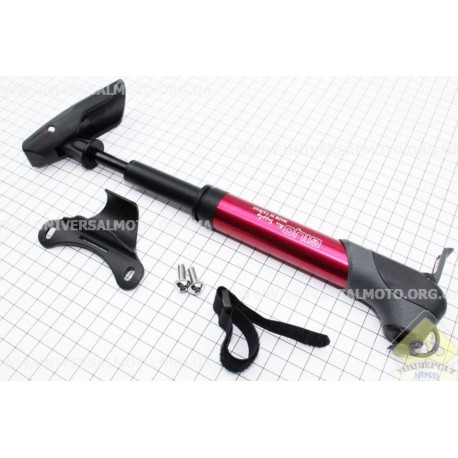 Насос GIYO GP 97A алюминиевый телескопический с Т-ручкой красный