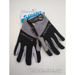Перчатки GIANT размер L-XL черно-серые с мягкими вставками под ладонь