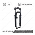 Вилка AVANTI, Амортизаційна з механ локаутом, алюміній корона, 1-1/8" ХІД: 80мм, крепл DISK та V-BRAKE ЧОРНИЙ