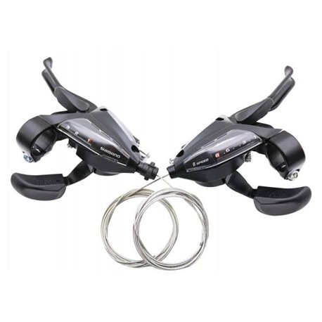 Shimano Моноблоки ASTEF5002LSBL/ASTEF5002RV8AL ( 3/8 SPD ), 24 швидкостей, фіксовані, з індикац. віконцями, алюмінієві