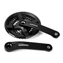 шатуни Shimano TY301  BK , 42-34-24Т, із PL захистом, L- 170 мм, 6/7/8 spd, алюмінієві зі сталевими зірками