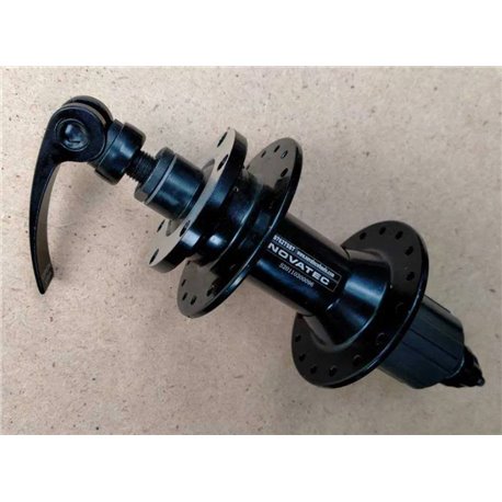 Novatec Втулка задн. D762TSBT 32H , 8/9/10spd   , 2 собачк., дискова 6 болт., на пром-підшипниках , Вісь- М10х145мм,