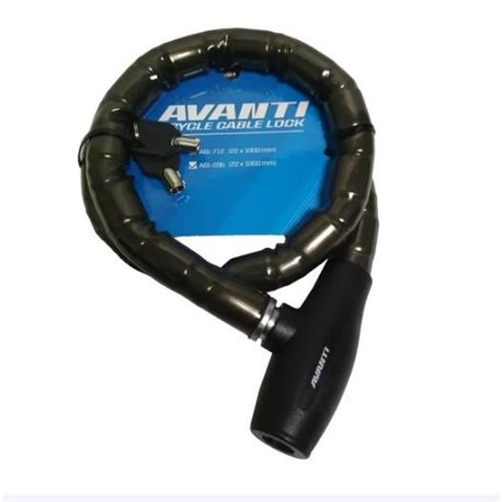 Avanti, Замок под ключ AGL-206 товщ.- 22 мм, довж.- 100см, основа- сталева шарнірна трубка в гнучкій нейлоновій оболонці