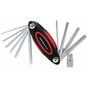Мультитул , SBT-S02P BK\Red , CR-V + пласт. накл. на стал. корпус 2\2.5\3\4\5\6\8шестигр+Т10+Т20+Т25 (зірочка)