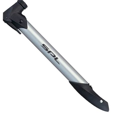 Міні-насос SPELLI, Алюминий, Складна ручка, Макс. тиск: 8,5 атм., Клапан: Schrader\Presta(AV\FV)