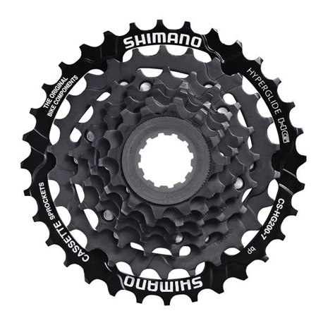 Shimano касета ACSHG20072-32, , 7-ми швидкісна, Чорна, 12-32T, із локрінгом