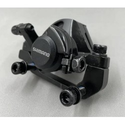 Тормоз дисковый механический машинка Shimano BR-TX805F Черная калипер с колодками и адаптером IS 160/180