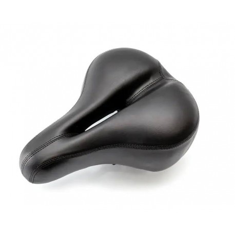 Седло комфортное с отверстием мягкое 280*195 черный YF-1041-2