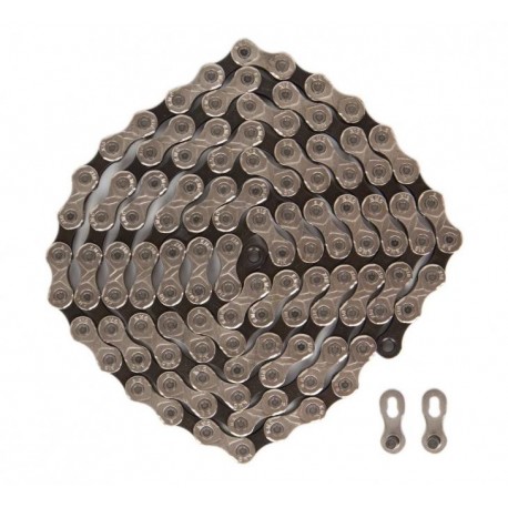 Цепь 10ск. 116зв. silver/black КМС X10 с замком