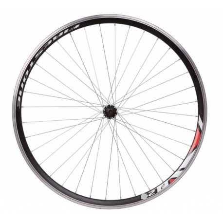 Колесо пер. VLT  24" под V-br обод двуст. AL 36H с проточкой- Втулка ST SHUNFENG SF-HB03F на гайках черн.