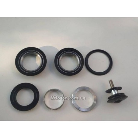 Рулевой набор чашки 1-1/8" (44/28,6x44/30) для без резьбовой вилки полуинтегрированный пром-подшипники черный KL-B310