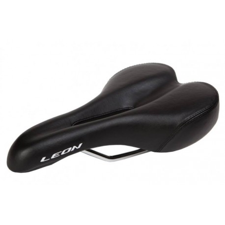 Седло с отверстием " 270*146 черный K.San YBT-6556 c logo LEON