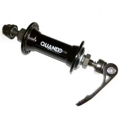 Втулка передняя QUANDO  KT-A15F МТВ алюминиевая 14Gx36H крепл. эксцентрик черная