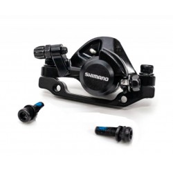 Тормоз дисковый механический машинка Shimano BR-TX805R Черная калипер с колодками и адаптером IS 140/160