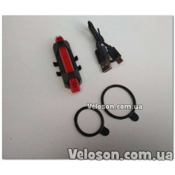 Фонарь задний Rapid X MKL-780 красный велосипедный USB встроенный аккумулятор Li-ion