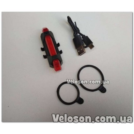 Фонарь задний Rapid X MKL-780 красный велосипедный USB встроенный аккумулятор Li-ion