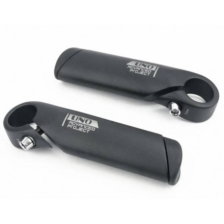 UNO рога, Алюмин, прямые,безшовные, Черные, длина: 110 мм, вес:164 гр, с логотипом (см. каталог)