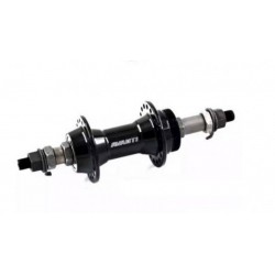 Втулка алюминиевая, задняя V-Brake, на пром-подшипниках,  под трещетку 6/7 speed, на гайках, Черная, 36H