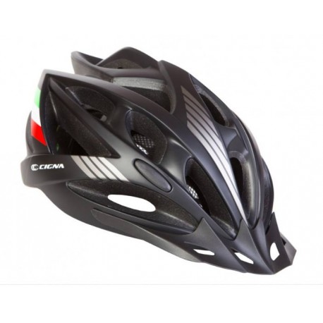 Шлем велосипедный с козырьком СIGNA WT-036 черный L (58-61см)