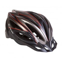 Шлем велосипедный с козырьком CIGNA WT-068 черно-красный М (54-57см)