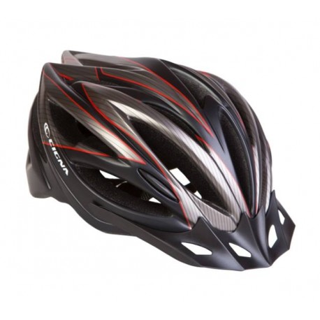 Шлем велосипедный с козырьком CIGNA WT-068 черно-красный М (54-57см)