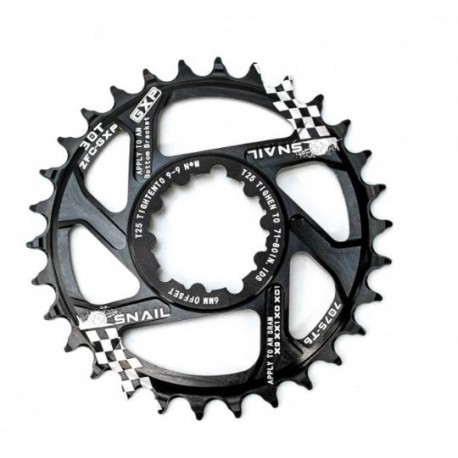 Звезда-неспадайка к шатуну NW AL 34T GXP (SRAM) offset 6mm черн. SNAIL