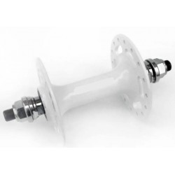 Втулка Quando Втулка  FIXED/TRECK, ПЕРЕДНЯЯ,  АЛЮМИНИЕВАЯ, на 36 спиц. БЕЛАЯ.