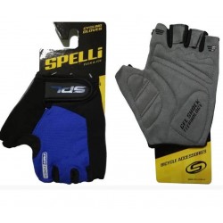 Перчатки без пальцев S-черно-cиние, с гелевыми вставками под ладонь SBG-1457 SPELLI
