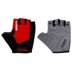 Перчатки без пальцев L-черно-красные, с гелевыми вставками под ладонь SBG-1457 SPELLI
