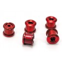Бонки для шатунів висота 6,5 мм (комплект 5 шт) алюмінієві червоні