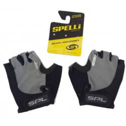 Перчатки без пальцев S черно-серые, с гелевыми вставками под ладонь SBG-1457 SPELLI