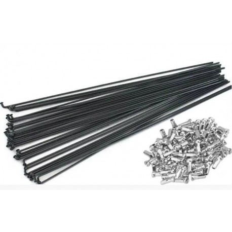 Спиця Spelli 292мм черная ніпель SLE Тайвань 100 шт