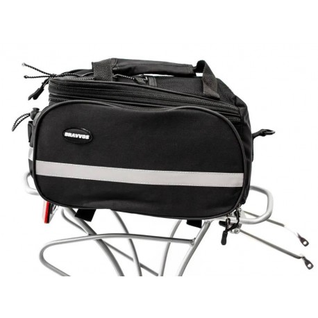 Велосумка на багажник 30*21*17cm черный BRAVVOS DT-001 водоотталк. материал
