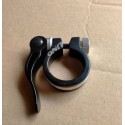 Затискач труби хомут UNO Ø31,8мм (алюмінієвої рами) з ексцентриком чорний