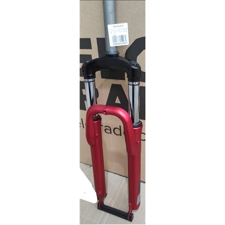 Вилка 26" Амортизаційна ST 1-1/8 rod-200 безрізьбова travel-50мм disc червоний (матовий) YS 3041 matt LIANJI LJ641 TREK