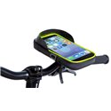 Велосумка на руль із відділенням для смартфону чорний із салатним BRAVVOS SJ-001