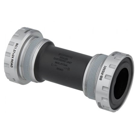 Каретка без вала 113.5 під порожнисту вісь (Hollowtech II) SHIMANO BB-RS501 сірий з чорним