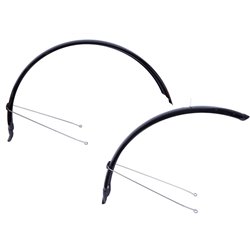 Крила 26" Pl ширина80мм BRAVVOS X080 чорний зі стійкою переднє 360мм, заднє 360мм повнорозмірне